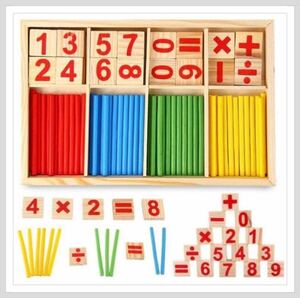  colorful . happy! wooden figure stick intellectual training toy arithmetic number Kids present free shipping!