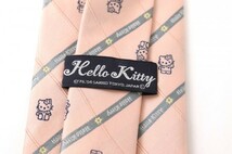 美品 ハローキティ Hello Kitty ストライプ柄 サンリオ キャラクター 人気ブランド ネクタイ_画像2