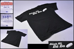 Banh mi BaBa ロゴ Tシャツ ★ 下北沢 ベトナム料理店 バインミー バーバー ★ 黒黒 Mサイズ ★ United Athle ベース ★