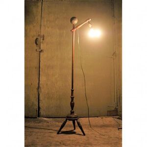 K2876*1920s antique * wooden hat stand floor lamp * Benjamin lamp * hat .. light * lighting * rack store furniture display 