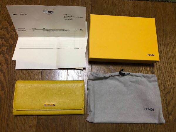 FENDI 長財布 イエロー フェンディ