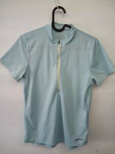 パタゴニア 半袖ランニングシャツ プルオーバー ハーフジップ 速乾シャツ レディースSサイズ