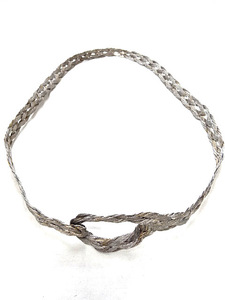  Vintage Anne noun rare rare article hand made wire u-bn silver Gold twist hook design belt welding knitting silver 