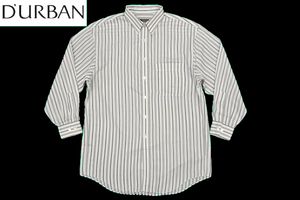 Y-0906* free shipping * beautiful goods *D'URBAN Durban * regular goods white color stripe long sleeve dress shirt L