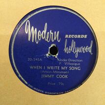 SP盤 Jimmy Cook / when I write my song / Ole Man River / 20-545 / 1948年 US盤 / 5枚以上で送料無料_画像1