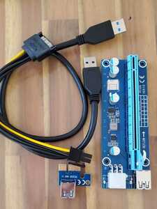 PCI-E USB3.0 ライザーカード 6PIN マイニング