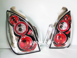  left right set Citroen C2 crystal euro tail chrome inner 