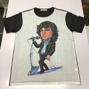 DBR5B. イラストTシャツ　Lサイズ　The doors ドアーズ　Jim Morrison ジムモリソン　バンドTシャツ