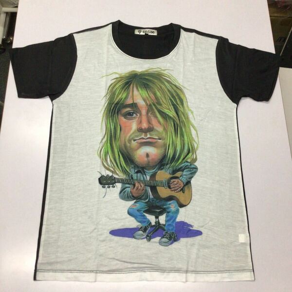 DBR5A. イラストTシャツ　Mサイズ　NIRVANA ① ニルヴァーナ　カートコバーン　バンドTシャツ