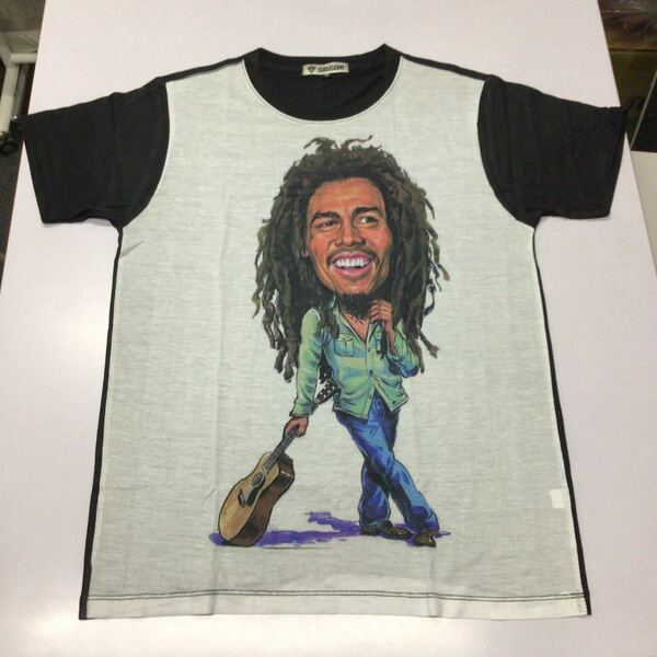 DBR5A. イラストTシャツ　Mサイズ　Bob Marley ボブマーリー