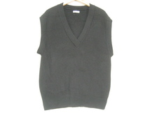 LOWRYS FARM ローリズファーム ベスト セーター 袖なし ノースリーブ Vネック 黒 ブラック フリーサイズ シンプル_画像1