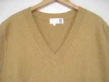 LAKOLE ラコレ ベスト セーター 袖なし ノースリーブ Vネック キャメル Sサイズ シンプル_画像2
