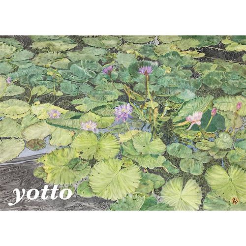 Colored pencil drawing Lotus Pond ~ Purification A2 with frame ◇◆Hand-drawn ◇Original painting ◆Landscape painting ◇◆Yotto ◇, artwork, painting, pencil drawing, charcoal drawing