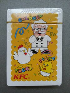 [ new goods ]KFC playing cards # ticket ta- key f ride chi gold, car flannel * Sanders, chicken, chick 