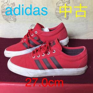 【売り切り!送料無料!】A-95adidas!27.0cm!スケートボーディング!キャンバス生地!ローカット!中古!