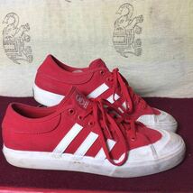 【売り切り!送料無料!】A-95adidas!matchcourt!28.0cm!キャンバス!RED!!中古!_画像2