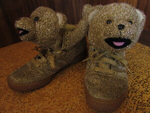 adidas Originals by JEREMY SCOTT Adidas Originals Jeremy Scott sneakers Bear - gold color bear .. bear 26.5cm soft toy 
