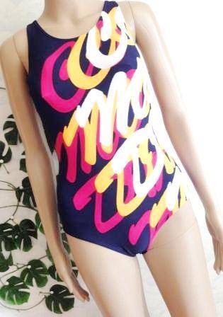 013810026 【asics】☆☆☆躍動美”!魅せる”!★女子☆競泳水着☆/ネイビー M