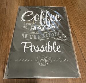 金属製ポスター/コーヒーcoffee　/ヴィンテージ お店看板/コーヒーショップ/レストラン/ヴィンテージ★