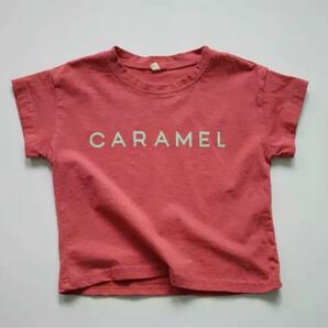 レッド / CARAMEL キャラメル ロゴ Tシャツ 90