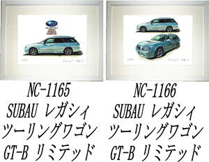 NC-1165 Subaru Legacy TW GT-B*NC-1166 Legacy TW GT-B limitation version .300 part autograph autograph have frame settled * author flat right .. hope number . please choose.