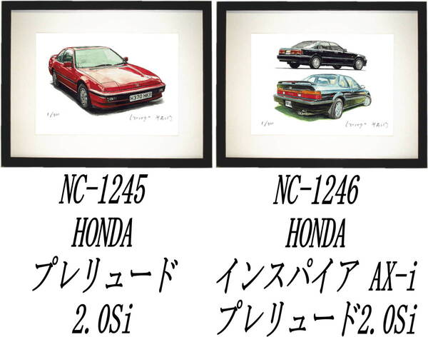 NC-1245ホンダプレリュード・NC-1246インスパイア/プレリュード限定版画300部サイン有額装済●作家 平右ヱ門 希望図柄をお選びください