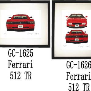 GC-1625 Ferrari 512 TR・GC-1626 フェラーリ 512 TR 限定版画300部 直筆サイン有 額装済●作家 平右ヱ門 希望図柄をお選び下さい。