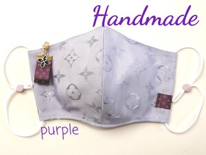立体インナー ノーブランド モノグラム柄 ハンドメイド パープルチャーム付き
