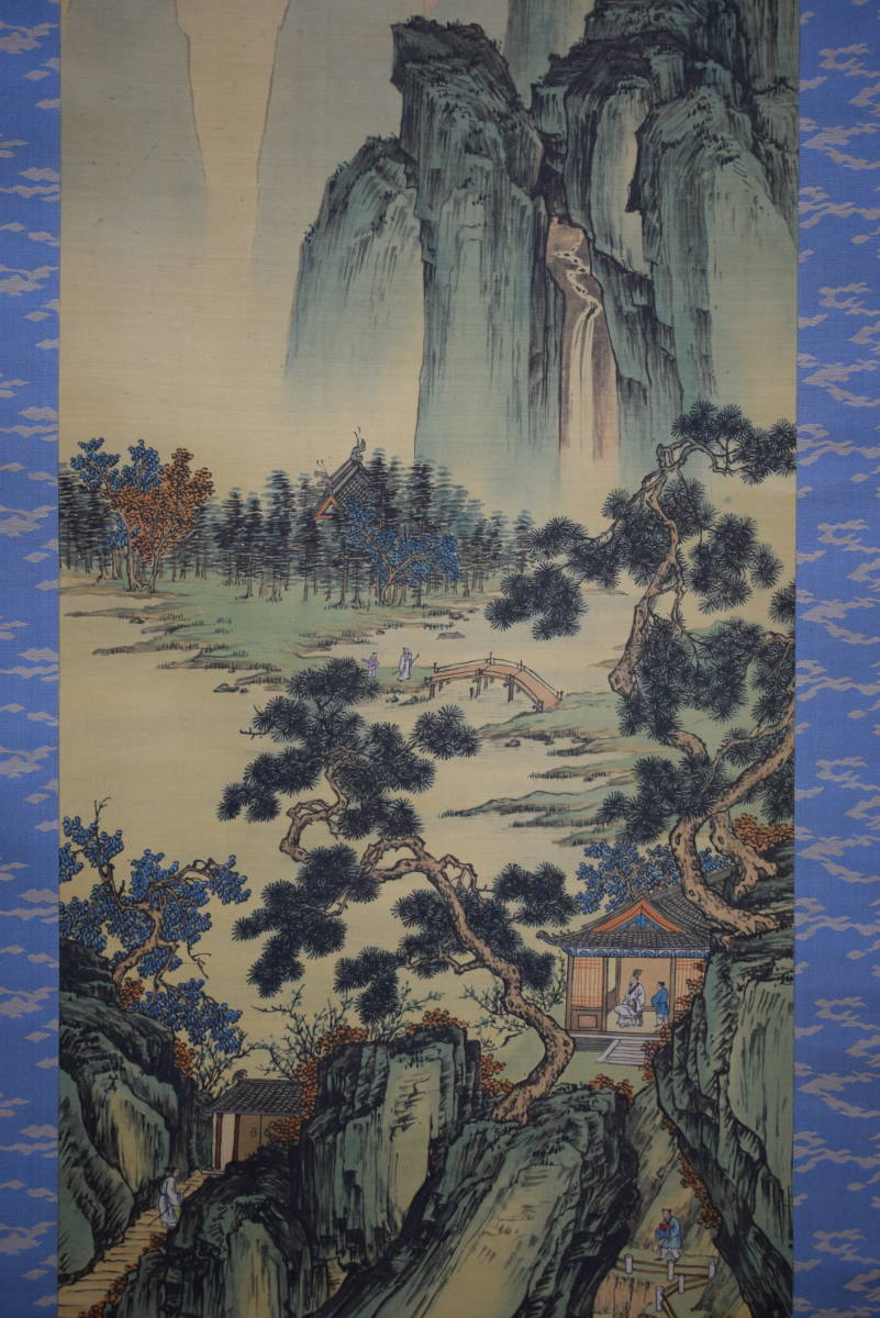 [Reproducción] // Wang Shigu / Paisaje / Pintura china / Pintura de la dinastía Tang / Artesanía / Pergamino colgante Hotei HI-76, Cuadro, pintura japonesa, Paisaje, viento y luna
