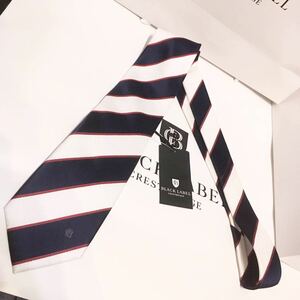 * new goods * postage included /13200 jpy Black Label *k rest Bridge necktie dark blue × red × white series reji men taru stripe BLACK LABEL CRESTBRIDGE