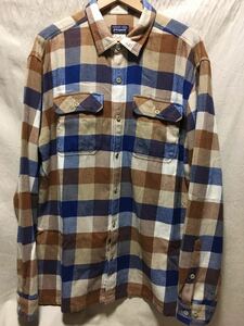 美品 patagonia F0 フィヨルド フランネルシャツ L surf 廃番人気カラー チェック ネルシャツ / XL