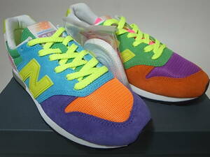 【送料無料 即決】ATMOS x NEW BALANCE CM996ATN 23.5cm US5.5新品アトモス別注コラボ日本996足限定MULTIマルチカラー左右非対称ミスマッチ