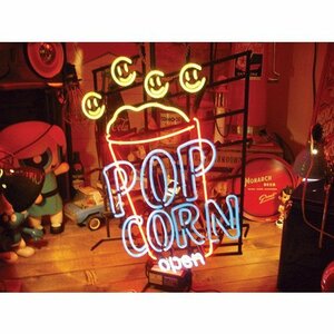 新品　POPCORN ポップコーン　ネオンライト　NEON LIGHT アメリカ　USA 世田谷ベース　インテリア　照明　映画　店舗ディスプレイ