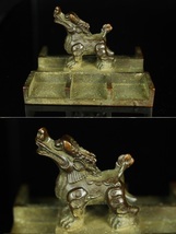 【最上】中国古玩 唐物 銅制 獅子彫　印材　時代物 古銅制印 官印 印材 中国古美術 骨董品　印材　9個_画像4