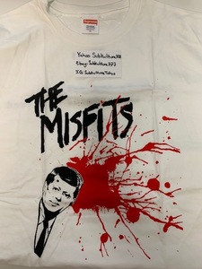 【新品】 Supreme　シュプリーム　Tシャツ THE MISFITS TEXAS IS THE REASON　Box Logo　白　XL　希少