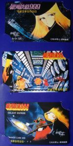 カード コレクション ● 銀河鉄道999 3枚組 台紙付 平成9.9.9.● スリーナイン