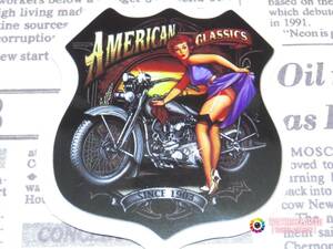 ▽▼▽25013-ExHS▽▼▽[SEXY AMERICAN GIRLS-STICKER] セクシーアメリカンガール＊ハーレー・バイク・アメ車