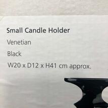 Small Candle Holder キャンドル ホルダー ろうそく 置物 雑貨 Venetian Black インテリア おしゃれ W20xD12xH41 cm F-787_画像2