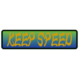 緑 金文字 KEEPSPEED ステッカー ゴールド 法定速度遵守車 トラック 大型トラック トラブル防止 煽り 防止 あおり 運転