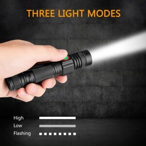★USBケーブル付き懐中電灯 led USB充電式 強力XML-T6 防水
