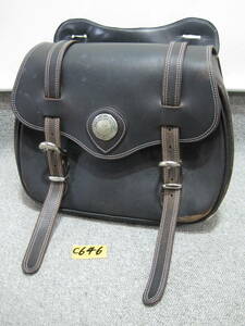 [C646①3] american универсальный одиночный подседельная сумка | одиночный боковая сумка Conti . натуральная кожа | черный одиночный модель 
