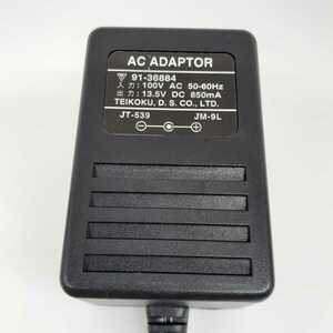 AC Adaptor ACアダプター JT-539 JM-9L 入力: AC100V 出力: DC13.5v 850mA ☆ 通電確認済み USED ☆ 差込 外径約5.5mm　内径約2.1mm