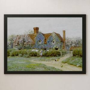 Art hand Auction Helen Allingham Buckinghamshire House Painting Art Poster brillant A3 Bar Café Classique Intérieur Paysage Peinture Angleterre Campagne, résidence, intérieur, autres