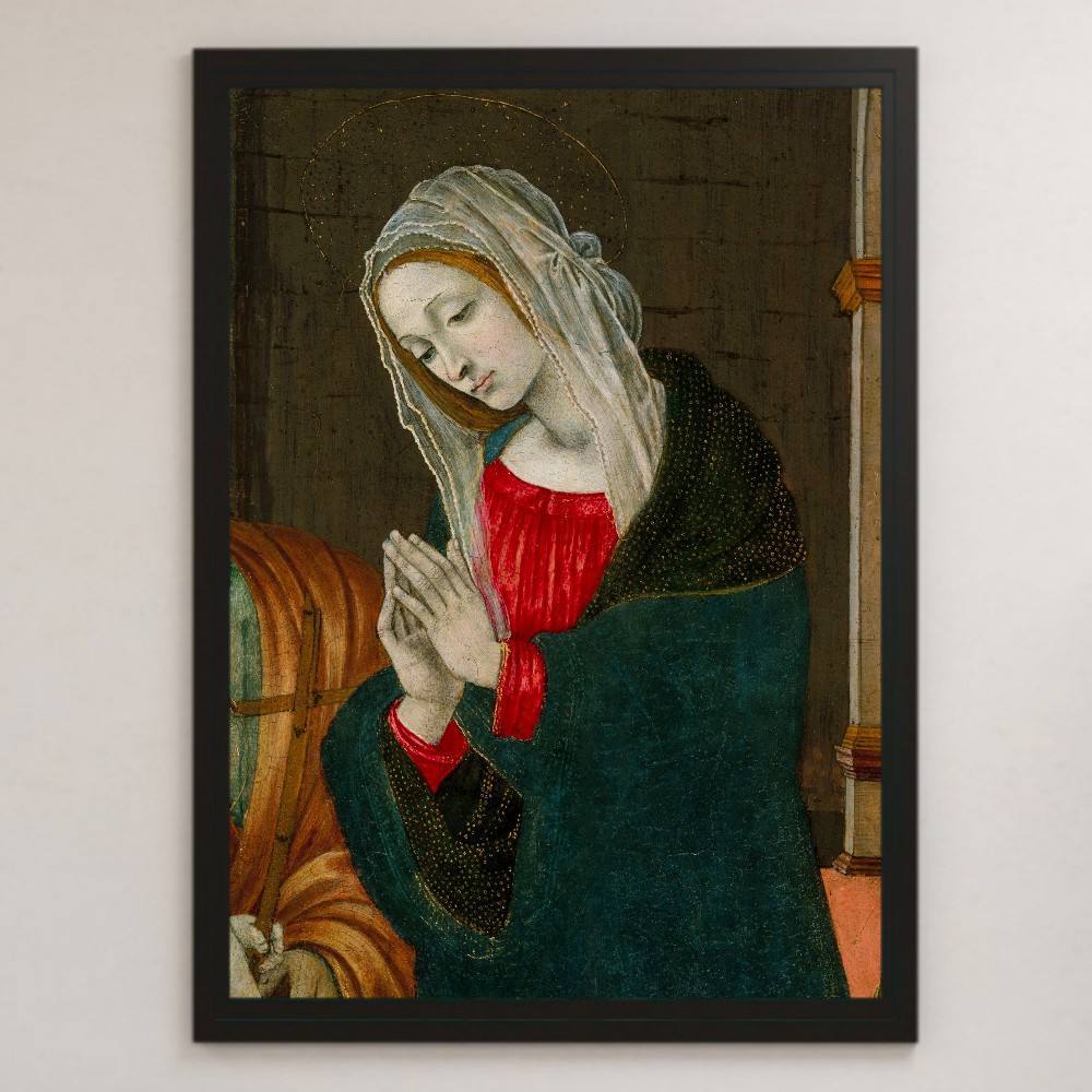 圣母诞生绘画艺术光面海报 A3 酒吧咖啡馆经典室内宗教绘画图标耶稣西方教会玛丽圣经, 住宅, 内部的, 其他的