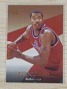 NBA Trading Card Rasheed Wallace Rookie Card RC Upper Deck ラシードウォレス ルーキーカード 90年代 Washington Bullets Wizards
