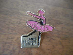 フランス☆古いピンズ 【ECOLE DE DANSE B.COFFIN】 ピンバッジ PINS ピンバッチ ダンス教室 ダンス バレエ