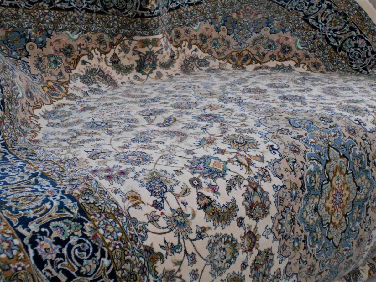 新入荷！高密度、輝く、多色織絨毯！本場イラン産100×150cm‐200971