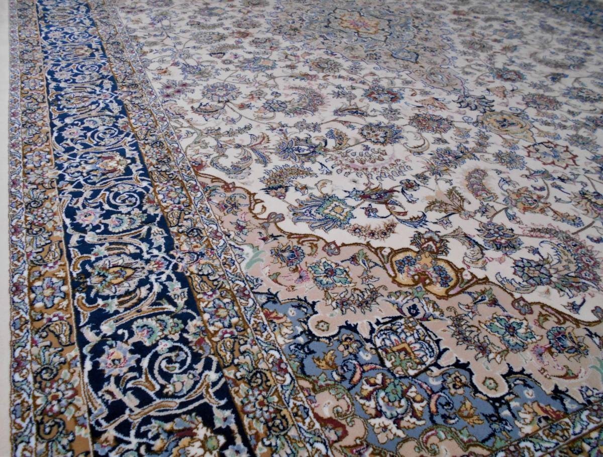 新入荷！高密度、輝く、多色織絨毯！本場イラン産100×150cm‐200971