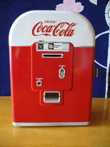 ●○コカ・コーラ　自動販売機風　貯金箱◆空き缶　ブリキ　小物入れ○●