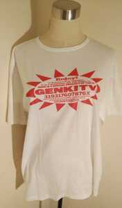  prompt decision * unused * rare * dead stock * heaven -years old .... origin .. go out tv GENKITV T-shirt L white north .. Beat Takeshi outside fixed form 250 jpy *